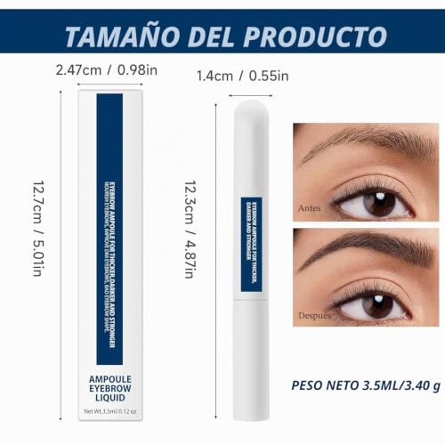 Eyebrow Growth and Density Serum, Intensive Care for Eyebrows and Eyelashes, Growing Eyelashes, Eyelash Serum, Densifier Eyebrows, Concentrated and Gentle Formula 4 ml