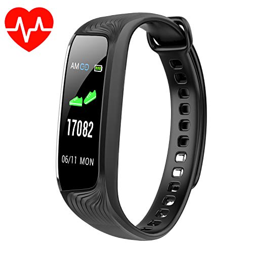 BuTure Fitness Tracker, Pedometer for Walking, Heart Rate Monitor, Fitness Tracker Watch IP67, Sleep Monitor for Exercising and All Day Wear Compatible with iPhone & Android