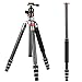 K&f Concept Carbon Fiber Camera Tripod 4 Section 61 Inch with Load Capacity 26.46lbs Monopod for Camera DSLR DV Canon Nikon Sony