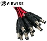 VIEWISE CCTV Security Camera DC Power Plug Pigtail Cable (Male Power Plug Pigtail Cable / 19.68 inches/Pack of 10)