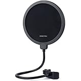 ZINGYOU Microphone Pop Filter PF-102 6-inch Round Shape Wind Mask Shield Screen for Recording and Broadcasting