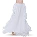 ROYAL SMEELA Chiffon Belly Dance Skirt Slit Bellydance Skirts Tribal Belly Dancer Costumes for Women Carnival Outfit