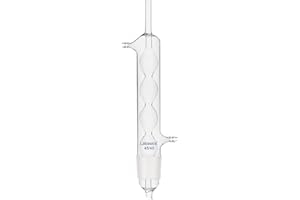 Labasics Allihn Condenser Reflux for Soxhlet Extractor, Borosilicate Glass Reflux Condenser for Soxhlet Extraction Allihn Con