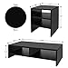Jerry & Maggie – Wood Monitor Stand – 2 Parts Combination – Modern Dresser Shelf Unit Storage Desk Organizer Computer Stand Shelving – 2 Parts Multi Function Blackthumb 1