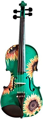 Creative Concept Instruments SSG5018 Rozanna's Sunflower DeLight 1/8 Violin Outfit, Green