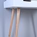 Facilehome Dressing Table Dressing Mirror with 2 Makeups Drawers,White