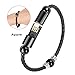 SIKOYA USB Charger Cable Bracelet USB Charging Cable Durable Leather Braided Portable Charger Cord Cable for iPhone iPad