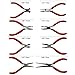 Kurtzy 8 Pack Mini Jewelry Plier Tool Kit Set with Soft Grip Handles - Precision Wire Cutters, Needle, Round & Bent Nose Pliers - Tools For Making Crafts, Beading, Electrical & Electronics
