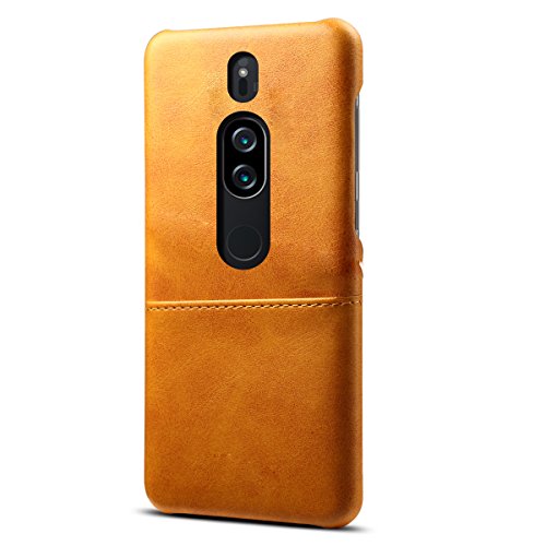 Scheam Sony Xperia XZ3 Wallet Leather Case Protective Durable Durable Protective Case Shell Folio flip Cell Phone Cover Bag Card Slots,Cash Pocket,Orange - Thumbnail 5