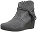 crocs Women's Leigh Suede Mix Wedge Bootie Ankle, Slate Grey, 8 M US