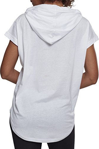 Urban-Classics-Damen-Kapuzenpullover-Ladies-Sleeveless-Jersey-Hoodie-leichtes-Kurzarm-T-Shirt-mit-Kapuze