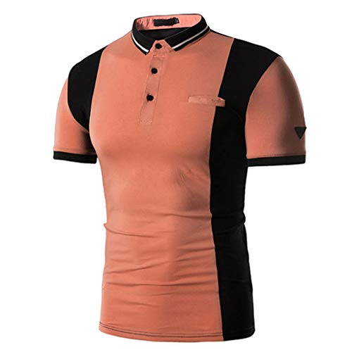 T Shirts for Men,AOJIAN Short Sleeve Shirts Patchwork Button Pocket Tunic Blouses Vest Tank Tops