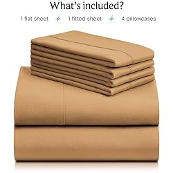 LuxClub 6 PC Full Size Sheet Set Bed Sheets Deep