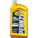 Pennzoil Ultra Platinum Full Synthetic 0W-40 Motor Oil (1 Quart, Case of 6)