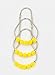 DOTZ Yellow Roller Shower Curtain Rings | Nickel-Plated Stainless Steel Hooks with Easy Glide Roller Balls | Durable and Polished, Won't Snag or Tear | Set of 12
