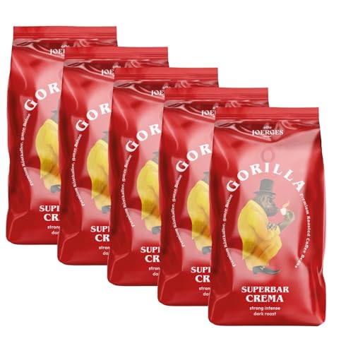Joerges Espresso Gorilla Super Bar Crema, 5er Pack (5 x 1 kg) Kaffeebohnen thumbnail 1