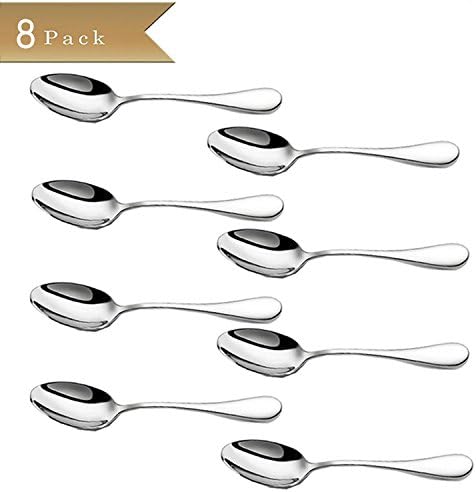 Demitasse Espresso Spoons,Mini Coffee Spoons,4.7 inches Stainless Steel Spoons Dessert Spoons Bistro Small Spoons Appetizer Spoons-8pcs