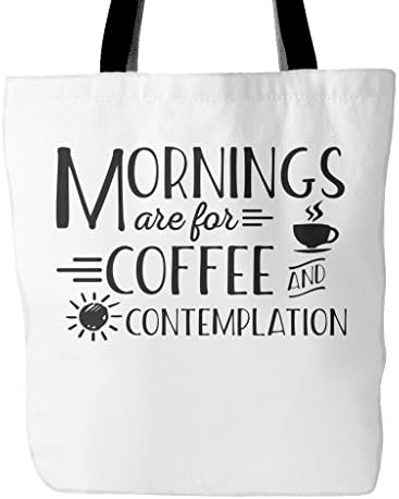 Stranger Things Mornings Are For Coffee And Contemplation Tote Bag, 18 inches x 18 inches