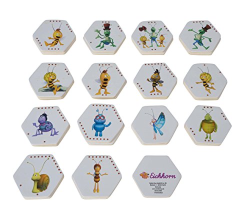 Eichhorn 109345404 - Biene Maja Bilder-Memo-Domino Spiel, 28 Steine mit 14 bunt bedruckten Biene Maja Motiven – Bild 4