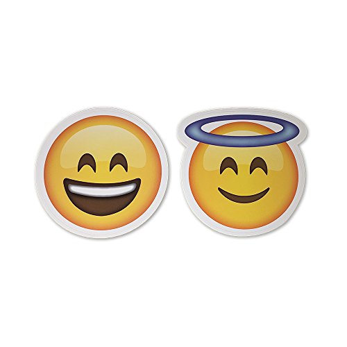 Large 5" smiling face with halo and smiling face e…