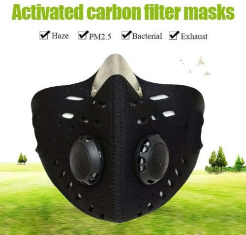 Breathable Carbon Filter Face Mask Anti Pollution Dust Mask Smoke Air Purifying Multi Layer With Filtered Activated Carbon Respirator