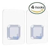 Adhesive wall hooks 17lb(Max) Without Nails Damage Free Stick Hooks,Heat Resistant,Waterprof and Oilproof for Bathroom Kitchen Restaurant Study Room Bedroom Wall Hooks Hangers.