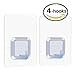 Adhesive Transparent Hooks for Towel/Hat/Clothes/Utensils17.6lb / 8kg (Max), Drilling Free No Scratch Heavy Duty Hooks for Kitchen Bathroom, Waterproof and Oilproof (Transparent PVC Hook)