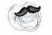Rugged Mustache Symmetric Pacifier (0-6 Months, Black)