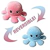 LENDOO Reversible Octopus Double-Sided Flip Soft Toys, Octopus Plush Cute Mini Octopus Stuffed Animals Doll Creative Toy Gifts for Kids/Girls&Boys/Friends (PINK+LIGHTGREEN)