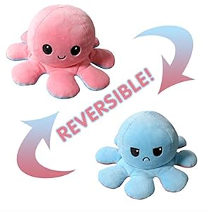 LENDOO-Reversible-Octopus-Double-Sided-Flip-Soft-Toys-Octopus-Plush-Cute-Mini-Octopus-Stuffed-Animals-Doll-Creative-Toy-Gifts-for-KidsGirlsBoysFriends-PINKLIGHTGREEN LENDOO Reversible Octopus Double-Sided Flip Soft Toys, Octopus Plush Cute Mini Octopus Stuffed Animals Doll Creative Toy Gifts for Kids/Girls&Boys/Friends (PINK+LIGHTGREEN)
