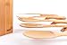 NEET Elevated Wooden Spoons for Cooking 6 Piece Organic Bamboo Utensil Set with Holder Wood Kitchen Utensils Spatula Spoon for High Heat Stirring in Nonstick Pots & Pans Quality Gift & Everyday Use