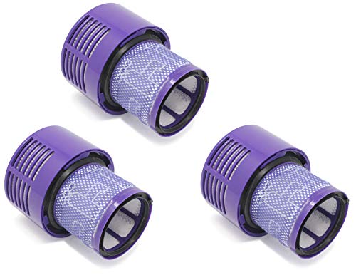 Fette Filter - Vacuum Filter Compatible with Dyson Cyclone V10. Compare to Part # 969082-01. Pack of 3