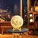 CPLA Extra Large 7.1INCHES Seamless LED Lunar Lamp Dimmable Brightness Warm & Cool White, Touch Control Moon Light Gifts Decorative Diameter 18cm, 7.1 in, 3color