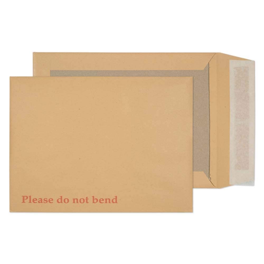 Blake Purely Packaging 241 x 178 mm Board Back Pocket Peel and Seal Envelopes (11935) Manilla - Pack of 125