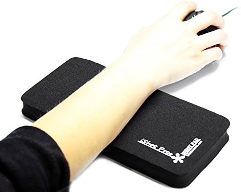 iShot Pro Phat Wrist Pad 8 Wrist Rest for Mouse Pad, Magic Trackpad, Adding Machines 8" L x 4" W, Black