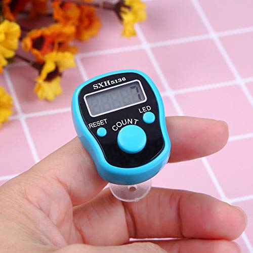 image for Vanpower Stitch Marker Finger Ring Counter LED Light Electronic Tally 