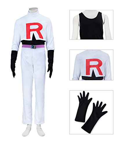 Dazcos Adult / boys Team Rocket James Printed R Cosplay Costume