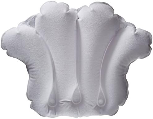 Aquasentials Inflatable Bath Pillow Terry Cloth Colour Assorted