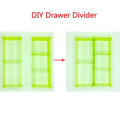 32pcs Plastic DIY Grip Drawer Organiser Dividers Household storage Thickening Housing Spacer Sub-grid Finishing Shelves for Home Tidy Closet Stationary Makeup Socks Underwear Scarves Organizer