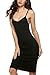 Avidlove Women Slip Dress Sexy Chemise Lingerie V Neck Nightgown Casual Tan Dress (Black,XL)