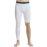 Men's Basketball Single Leg Tight Sports Pants 1/2 One Leg Compression Pants Athletic Base Layer Underwear