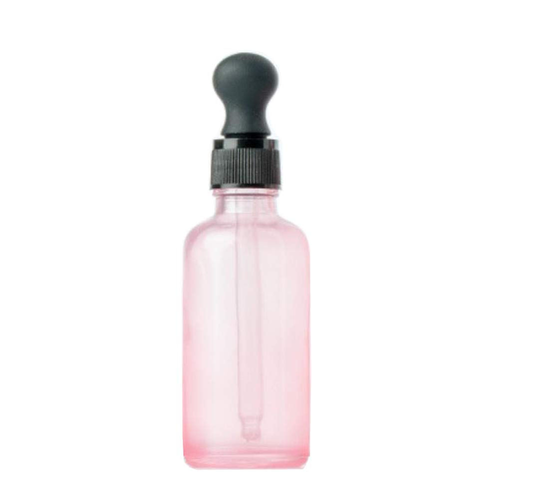 1PC Pink Glass Essential Oils Dropper Bottles Container For Eye Drop Dropping (100ML /3.4oz): Beauty