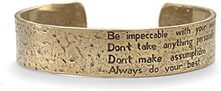 The Four Agreements "Reminder Cuff" (brass, 66 Millimeters)