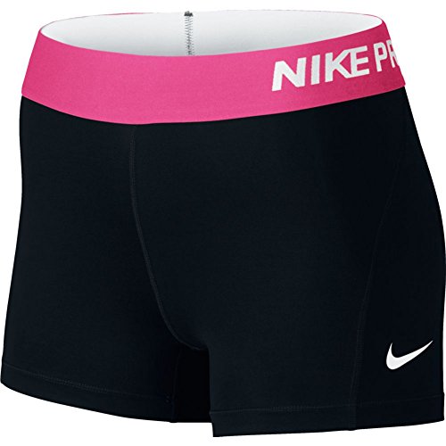 Women s nike pro cool 3" short black/vivid pink/wh…