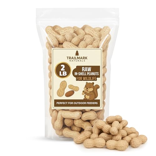 Trailmark Naturals - 2 LB - Raw Peanuts For Squirrels, Raw In Shell Peanuts For…