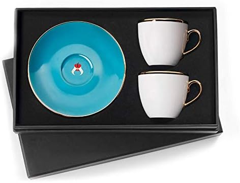 Classic Black Turkish Coffee Cups Set of 2 (Turquoise)
