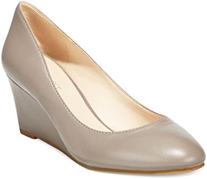 Nine West Women's ISpy Grey Leather Wedge Shoes
