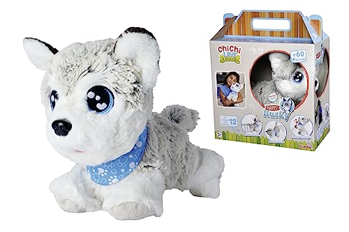 Simba - Chi Chi Love Happy Husky, 105890050009, 3 Jahre, 30 cm, interaktiv, reagieren Sie auf 12 Comans mit 60 Sounds - ITALIENISCHE VERSION