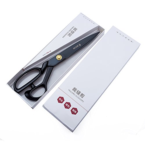 SMITH CHU Sewing Scissors-Heavy Duty Tailor Scissors Shears for Fabric,Leather,Raw Materials,Dressingmaking,Altering-Professional Upholstery Shears for Dressmakers Students Office Crafting (12 inch)