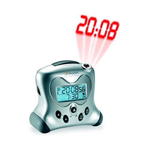 Oregon Scientific RM313PNA SelfSetting Projection Clock, Silver
